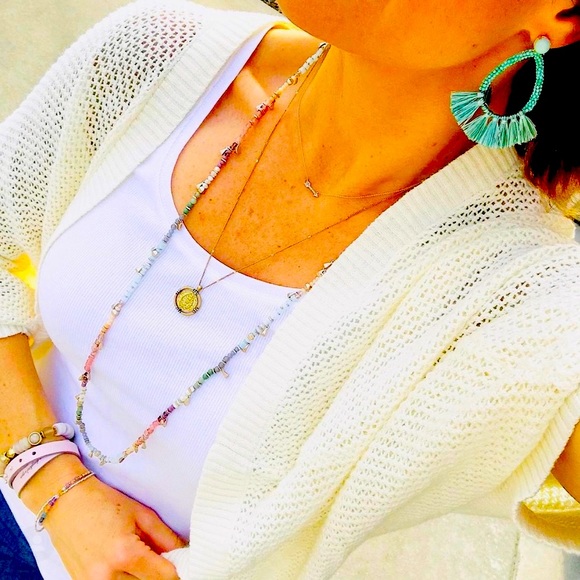 Stella & Dot Anne 2 in 1 Fringe Earrings - Picture 8 of 9